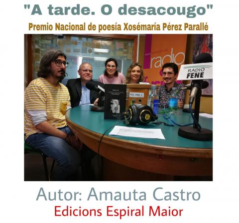 Amauta Castro no clube de lectura de Radio Fene Radiofusión