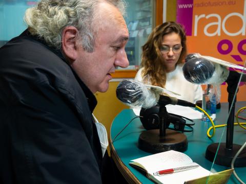 Antonio Tizón, nos estudios de Radio Fene