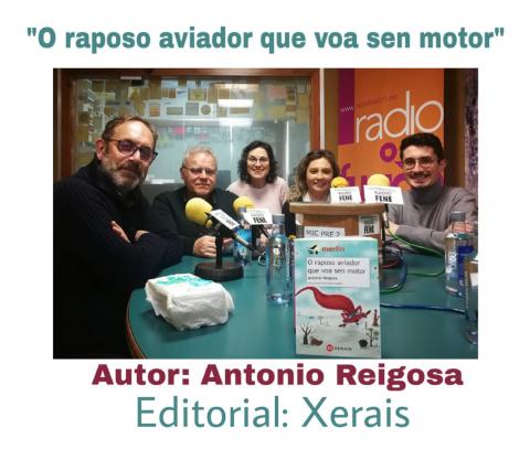 Antonio Reigosa no club de lectura de Radio Fene Radiofusión