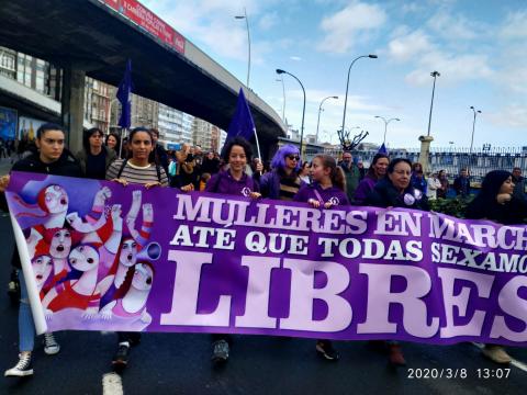 Manifestación feminista na Coruña