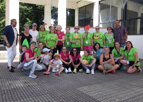 Participantes na andaina da asociación Por Mäis Vida. Fene. 2018.