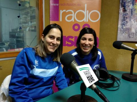 Lucía Seoane e Mónica Martínez, xogadoras do Cultural Maniños