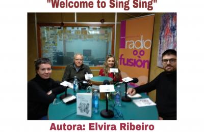 Elvira Ribeiro no club de lectura de Radio Fene Radiofusión
