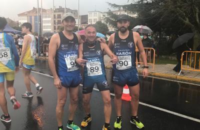 Manuel Polo, Pedro e Daniel Abeledo no Campionato Galego de Marcha en ruta